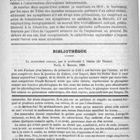 0686 - Page 674 - Bulletin. De l'emploi des eaux minérales dans le diagnostic de la pierre dans la vessie. Communication faite à la société de médecine de Paris, dans la séance du 9 novembre 1890, par le docteur P. Bouloumié / Bibliothèque. La glycogénie animale, par le professeur J. Seegen... Paris, G. Masson, 1890 / Feuilleton. Causerie