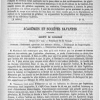0701 - Page 689 - Sociétés et Congrès. Neuvième Congrès allemand de médecine interne. Traitement de l'empyème. - Inflammation osseuse d'origine typhique. - Influence des enduits appliqués sur la peau, sur la température et la perspiration insensible (A suivre) / Académies et sociétés savantes. Société de chirurgie. Séance du 7 mai