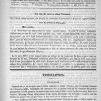 0717 - Page 705 - Comité de rédaction / Sommaire / Un cas de morve chez l'homme. Observation communiquée à la société de médecine de Paris dans la séance du 11 janvier 1890, par M. Pinteaud-Désallées / Feuilleton. Causerie