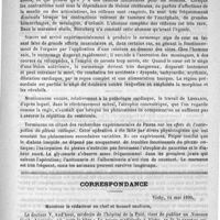 0737 - Page 725 - Sociétés et Congrès. Neuvième Congrès allemand de médecine interne. Sommaire : antisepsie intestinale. - Traitement de la néphrite chronique. - Influence des alcalins sur la nutrition. - Surmenage du coeurine interne / Correspondance