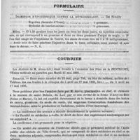 0766 - Page 755 - Académies et sociétés savantes. Société de médecine de Paris. Séance du 10 mai 1890 / Formulaire. Injection hypodermique contre la métrorrhagie. - De Sinéty / Courrier. Erratum