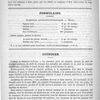 0777 - Page 766 - Académies et sociétés savantes. Société de chirurgie. Séance du 21 mai / Formulaire. Injection antiblennorrhagique. - Brou / Courrier. Faculté de médecine de Paris / Faculté de médecine de Paris / Certificats médico-légaux délivrés dans les cas d'accidents