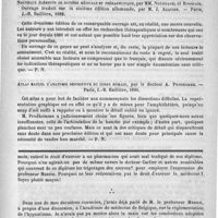 0786 - Page 775 - Bulletin. Du pouls des veines pulmonaires dans l'insuffisance mitrale. Communication faite à la société de médecine de Paris, dans la séance du 26 avril 1890, par P. Duroziez / Bibliothèque. Nouveaux éléments de matière médicale et thérapeutique, par MM. Nothnagel et Rossbach. Ouvrage traduit sur la sixième édition allemande, par M. J. Alquier. - Paris, J.-B. Baillière, 1889 / Atlas manuel d'anatomie descriptive du corps humain, par le docteur A. Prodhomme. - Paris, J.-B. Baillière, 1890 / Feuilleton. Causerie [Simplissime]