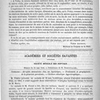 0787 - Page 776 - Correspondance / Académies et sociétés savantes. Société médicale des hôpitaux. Séance du 23 mai 1890