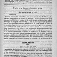 0844 - Page 829 - Comité de rédaction / Sommaire / Hôpital de la Charité. - Professeur Duplay. Sur un cas de mal de Pott / Feuilleton. Les salons de 1890