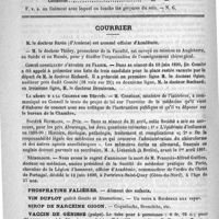 0879 - Page 864 - Formulaire. Mixture contre les gerçures du sein / Courrier. Comité consultatif d'hygiène de France / La médecine à la chambre des députés / Société Hufeland / Nécrologie [François-Alfred Guillon]