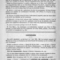 0926 - Page 912 - Académies et sociétés savantes. Société médicale des hôpitaux. Séance du 20 juin 1890 / Courrier. Société de médecine de Paris