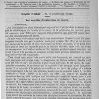 0005 - Page 1 - Comité de rédaction / Sommaire / Hôpital Necker. - M. le professeur Peter. Les procédés d'exploration de l'aorte