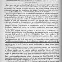 0068 - Page 64 - Bulletin / Sur l'avantage de faire l'uranoplastie en deux séances. Communication faite à la Société de médecine de Paris, dans la séance du 14 juin 1890, par M. Polaillon / Feuilleton. Causerie