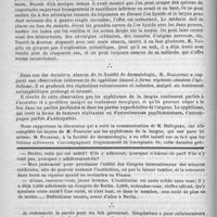 0072 - Page 68 - Sociétés et Congrès. Sommaire : traitement des névralgies du trijumeau. - Syphilome lingual simulant l'épithéliome. Poison du cancer. - Sur la rage / Feuilleton. Causerie [Simplissime]