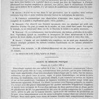 0075 - Page 71 - Académies et sociétés savantes. Société de médecine de Paris. Séance du 28 juin 1890 / Société de médecine pratique. Séance du 3 juillet 1890