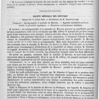 0084 - Page 80 - Académies et sociétés savantes. Académie de médecine. Séance du 15 juillet / Société médicale des hôpitaux. Séance du 11 juillet 1890