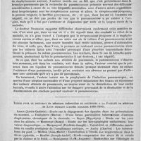 0111 - Page 107 - Sociétés et Congrès. Sommaire : société de dermatologie. - Greffe en peau de grenouille. - Les microbes de la pneumonie chez les enfants / Thèses pour le doctorat en médecine présentées et soutenues à la Faculté de médecine de Lyon pendant l'année scolaire 1889-1890 / Formulaire. Traitement de la diathèse scrofuleuse. – Billroth