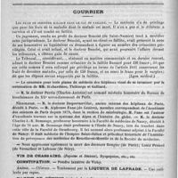0112 - Page 108 - Formulaire. Traitement de la diathèse scrofuleuse. - Billroth / Courrier. Les frais de dernière maladie dans le cas de faillite / Nécrologie [Dequevauviller / Alphonse Fane (de Genève) / Charles J.-B. Demange / Bougier (de Paris) / Louis Penard (de Versailles) / Labosse (de Nitry)]