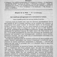 0113 - Page 109 - Comité de rédaction / Sommaire / Hôpital de la Pitié. - M. Lancereaux. Les conditions pathogéniques et le traitement de l'urémie. Leçon recueillie par M. Ad. Laffitte...