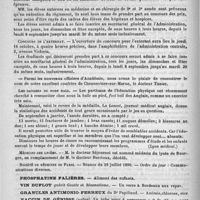 0124 - Page 120 - Courrier. Concours de l'internat / Concours de l'externat / Les dangers du foot ball / Médecins des lycées / Société de médecine de Paris