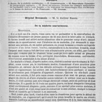 0137 - Page 133 - Comité de rédaction / Sommaire / Hôpital Broussais. - M. le docteur Barth. De la néphrite scarlatineuse