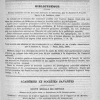 0155 - Page 151 - Hôpital de la Pitié. - M. Lancereaux. Les conditions pathogéniques et le traitement de l'urémie. Leçon recueillie par M. Ad. Laffitte... / Bibliothèque. Etudes cliniques sur les maladies mentales et nerveuses, par le docteur F. Falret. Paris, J.-B. Baillière, 1890 / Code manuel des médecins et des pharmaciens de la réserve et de l'armée territoriale, par le docteur L. Collin. - Paris, Doin, 1890 / Académies et sociétés savantes. Société médicale des hôpitaux. Séance du 25 juillet 1890