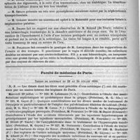 0218 - Page 214 - Académies et sociétés savantes. Société de chirurgie. Séance du 30 juillet / Faculté de médecine de Paris. Thèses de doctorat du 23 au 24 juillet 1890