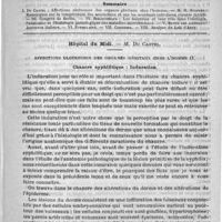 0221 - Page 217 - Comité de rédaction / Sommaire / Hôpital du Midi. - M. Du Castel. Affections ulcéreuses des organes génitaux chez l'homme. Chancre syphilitique : induration