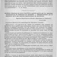 0235 - Page 231 - Bulletin [L.-H. Petit] / Accidents tétaniques au cours d'une fièvre typhoïde guéris par les injections hypodermiques de bichlorure de méthylène. - Empoisonnement par la strychnine guéri par injection hypodermique de chloroforme