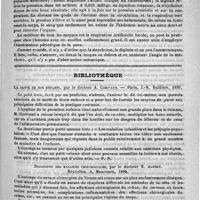 0277 - Page 273 - Congrès de Berlin. Séances générales / Bibliothèque. La santé de nos enfants, par le docteur A. Corivaud. - Paris, J.-B. Baillière, 1890 / Diagnostic des maladies chirurgicales, par le docteur E. Albert. Bruxelles, A. Manceaux, 1890