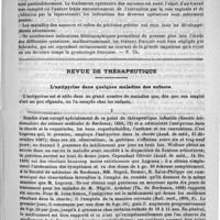 0287 - Page 283 - Bibliothèque. Maladies des organes génitaux de la femme, par le professeur Carl Schroeder... - Bruxelles, Manceaux, 1890 / Revue de thérapeutique. L'antipyrine dans quelques maladies des enfants