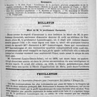 0329 - Page 325 - Comité de rédaction / Sommaire / Bulletin. Mort de M. le professeur Gavarret / Feuilleton. Congrès de l'Association française pour l'avancement des sciences à Limoges