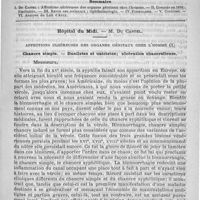 0353 - Page 349 - Comité de rédaction / Sommaire / Hôpital du Midi. - M. Du Castel. Affections ulcéreuses des organes génitaux chez l'homme. Chancre simple. - Dualistes et unicistes ; ulcération chancrelleuse