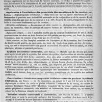 0362 - Page 358 - Revue des journaux. Ophthalmologie. Contribution à l'anatomie pathologique de la rétine et du nerf optique dans les affections du cerveau et de ses enveloppes, par Felser / Application à l'oculistique des propriétés thérapeutiques de la cocaïne, par Kroll / Syphilis des artères cérébrales, par Sedan / Contribution à l'étude des symptômes oculaire observés pendant l'épidémie d'influenza, par Sedan / Troubles visuels consécutifs à l'insolation, par Backer et Hotz / Un cas de paralysie du moteur oculaire commun à rechute, par Vissering