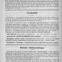0376 - Page 372 - Formulaire. Solution contre l'intertrigo. - Wertheimher / Courrier. Nécrologie [Duménil] / Bulletin bibliographique