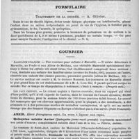 0388 - Page 384 - Académies et sociétés savantes. Académie de médecine. Séance du 9 septembre / Formulaire. Traitement de la chorée. - A. Ollivier / Courrier. Assistance publique / Les faux cheveux