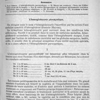 0413 - Page 409 - Comité de rédaction / Sommaire / L'hémoglobinurie paroxystique