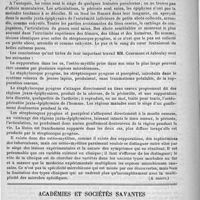 0422 - Page 418 - Sociétés et Congrès. Sociétés de médecine de Lyon (1er semestre 1890). Sommaire : un nouveau procédé de sutures tendineuses. - Sur les microbes de l'ostéomyélite aiguë infectieuse / Académies et sociétés savantes. Académie de médecine. Séance du 16 septembre