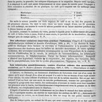 0444 - Page 440 - Revue des journaux. Le café vert dans les affections du foie, les coliques hépatiques et le diabète (Lyon médical, 1890, 17) / Des affections oculaires observées pendant l'influenza (Congrès de l'Association ophthalmologie italienne et Annales d'oculistique, 1890, p. 90) / Les tubercules quadrijumeaux, centre d'action réflexe des mouvements oculaires, par V. Basévi (Annales d'oculistique, 1890, t. CIV) / Feuilleton. Causerie [Simplissime]