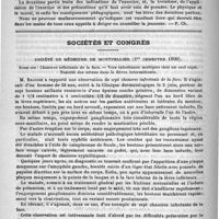0454 - Page 450 - Bibliothèque. L'hygiène de l'exercice chez les enfants et les jeunes gens, par le docteur Fernand Lagrange. - Paris, F. Alcan, 1890 / Sociétés et Congrès. Société de médecine de Montpellier (1er semestre 1890). Sommaire : chancres infectants de la face. - Vers intestinaux multiples chez un seul sujet. Toxicité des urines dans la fièvre intermittente