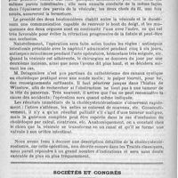 0526 - Page 522 - La cholécystentérostomie / Sociétés et Congrès. Société de médecine du Nord (1er semestre 1890). Sommaire : sclérose latérale amyotrophique. - Le clou phymique. - Calculs urinaires. - Toxicité de l'acide borique. - Endocardites infectieuses. - Lithiase biliaire