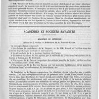 0529 - Page 525 - Sociétés et Congrès. Société de médecine du Nord (1er semestre 1890). Sommaire : sclérose latérale amyotrophique. - Le clou phymique. - Calculs urinaires. - Toxicité de l'acide borique. - Endocardites infectieuses. - Lithiase biliaire / Académies et sociétés savantes. Académie de médecine. Séance du 7 octobre