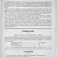 0531 - Page 527 - Académies et sociétés savantes. Académie de médecine. Séance du 7 octobre / Formulaire. Potion contre la galactorrhée. - Braun / Courrier. Faculté de médecine de Paris