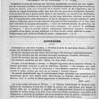 0544 - Page 540 - Académies et sociétés savantes. Société médicale des hôpitaux. Séance du 10 octobre 1890 / Formulaire. Traitement de la pleurésie. - V. Widal / Courrier. Statistique de l'Institut Pasteur / Pasteur et Saint-Hubert à Anvers / Les sages-femmes septiques en Prusse