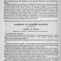 0562 - Page 558 - Revue des cliniques. Sommaire : fièvre typhoïde : artérites et complications cardiaques. - Nature et traitement /Académies et sociétés savantes. Académie de médecine. Séance du 14 octobre