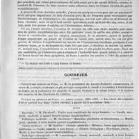 0591 - Page 587 - Académies et sociétés savantes. Société de médecine de Paris. Séance du 11 octobre 1890 / Courrier. Faculté des sciences de Paris / Faculté de médecine de Paris / Cours
