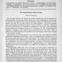 0617 - Page 625 - Comité de rédaction / Sommaire / De l'appendiculite chez la femme, par L.-G. Richelot