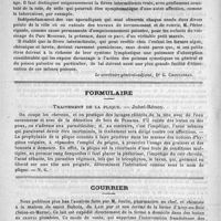 0638 - Page 646 - Académies et sociétés savantes. Société de médecine pratique. Séance du 30 octobre 1890 / Formulaire. Traitement de la plique. - Juhel-Rénoy / Courrier