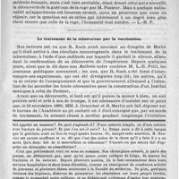 0643 - Page 651 - Bulletin. La guérison de la tuberculose / Le traitement de la tuberculose par la vaccination / Feuilleton. Causerie