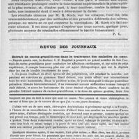 0646 - Page 654 - Bulletin. Le traitement de la tuberculose par la vaccination / Revue des journaux. Extrait de cactus grandiflorus dans le traitement des maladies du coeur / Feuilleton. Causerie