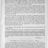 0649 - Page 657 - Académies et sociétés savantes. Société de médecine de Paris. Séance du 25 octobre 1890 / Feuilleton. Causerie [Simplissime] / Traitement de la contusion du poumon. – Picqué
