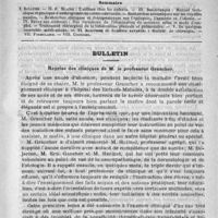 0665 - Page 673 - Comité de rédaction / Sommaire / Bulletin. Reprise des cliniques de M. le professeur Grancher