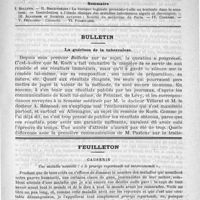 0725 - Page 733 - Comité de rédaction / Sommaire / Bulletin. La guérison de la tuberculose / Feuilleton. Causerie. Une maladie nouvelle : "le prurigo reportandi vel inerviewendi"