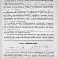0747 - Page 755 - Académies et sociétés savantes. Société de chirurgie. Séance du 12 novembre / Correspondance. Protestation contre l'impôt sur les spécialités pharmaceutiques